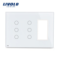 Livolo White 170mm*125mm US standard Triple Glazed Glass Panel For Sale For Wall Touch Switch Socket VL-C5-C3/C3/SR-11